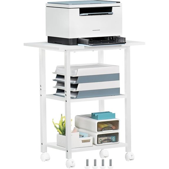 three tier printer stand