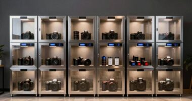 top camera gear dry cabinets