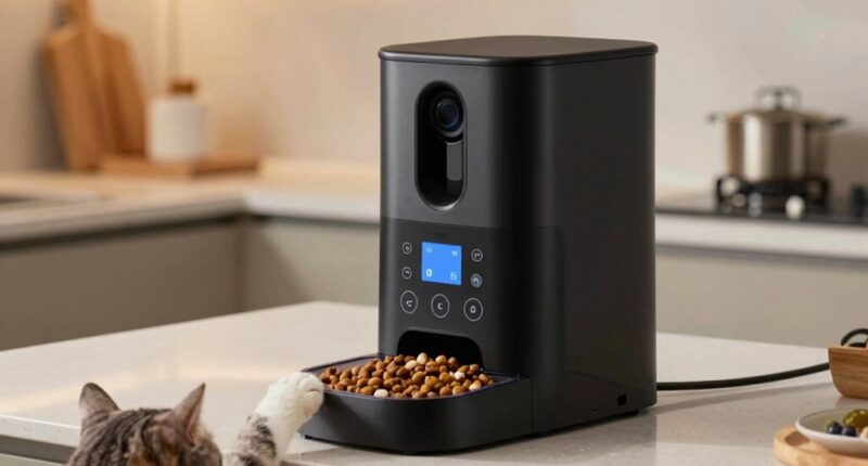 top camera pet feeders