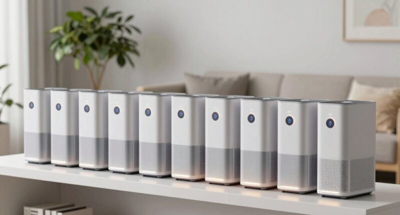 top sensor enabled air purifiers