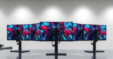 top triple monitor stands