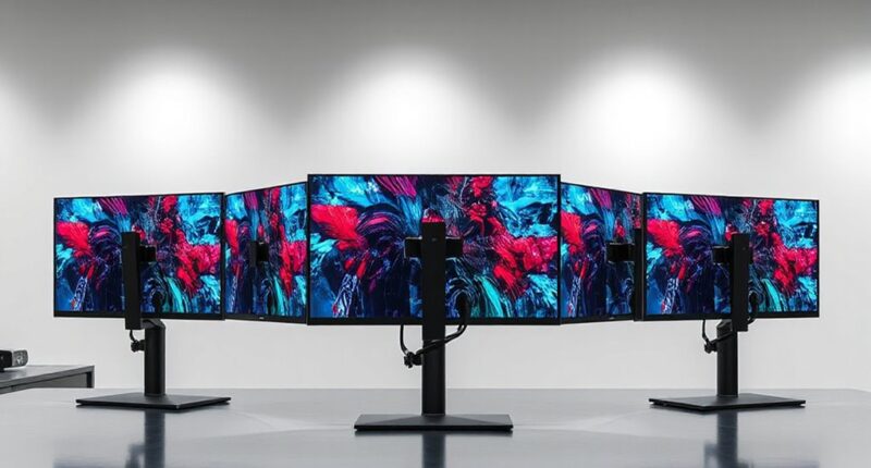 top triple monitor stands