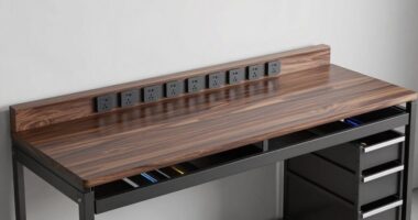 top workbenches with outlets