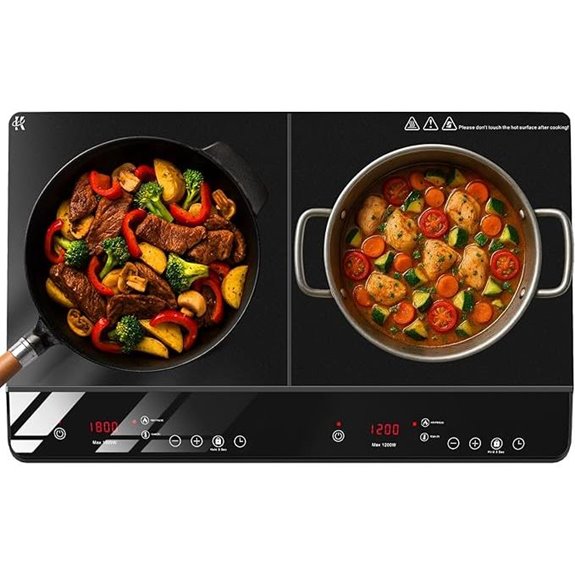 Double Burner Induction Cooktop with Touch Controls