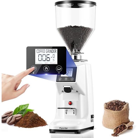 Commercial Electric Coffee Grinder with Touch Screen