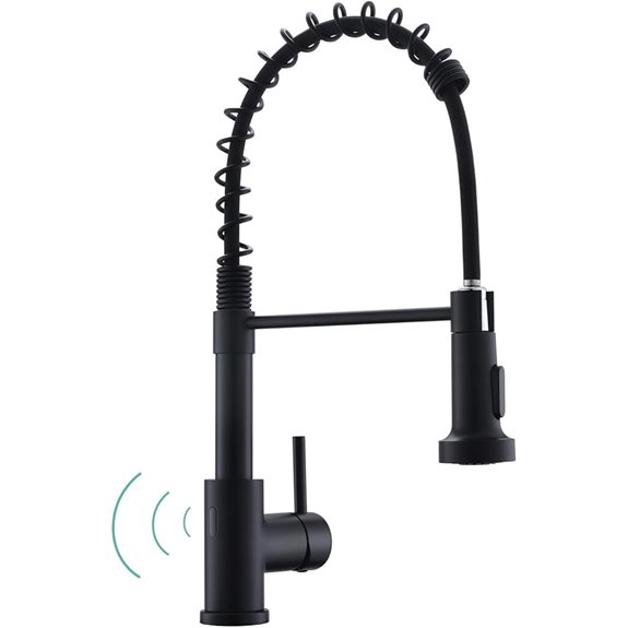 WEWE Touchless Black Kitchen Faucet with Pull Down