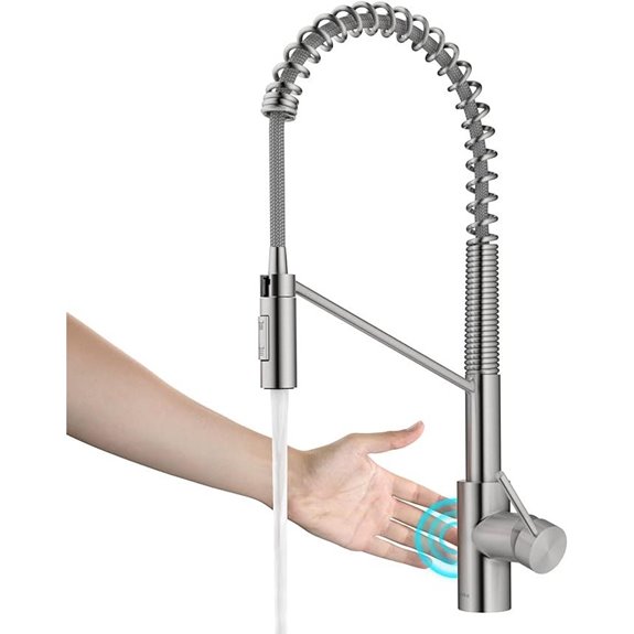KRAUS Oletto Touchless Kitchen Faucet in Stainless Steel