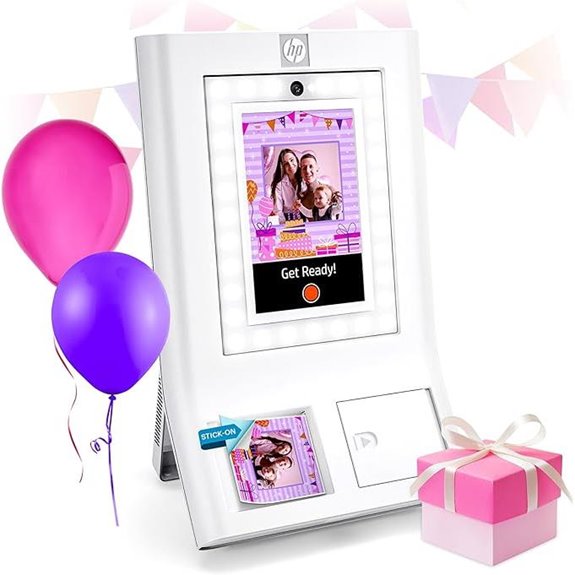 HP Sprocket Photo Booth Printer with Touchscreen & LED
