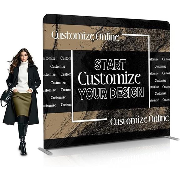 Trade Show Tension Fabric Display Stand Banner Set