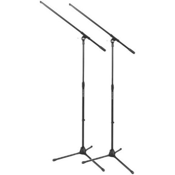 OnStage MS7701B Euro Boom Microphone Stand Bundle (Black) (2 Items)