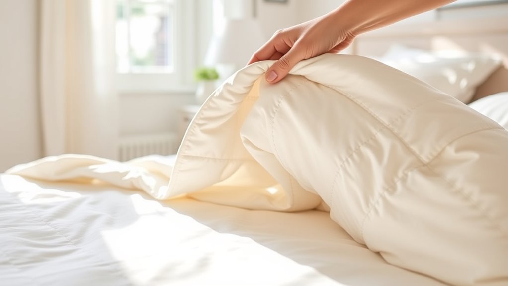 use lighter breathable bedding
