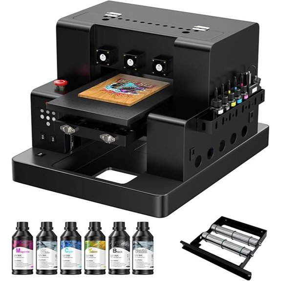 A4 L805 UV DTF Printer with Varnish and Rotary