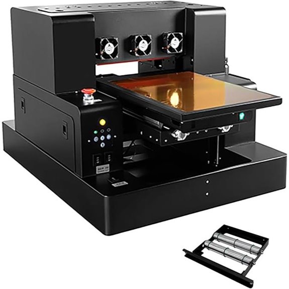A4 XP600 UV Flatbed Printer with Bottle Holder