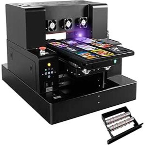 A4 UV Flatbed Printer with Varnish Effect