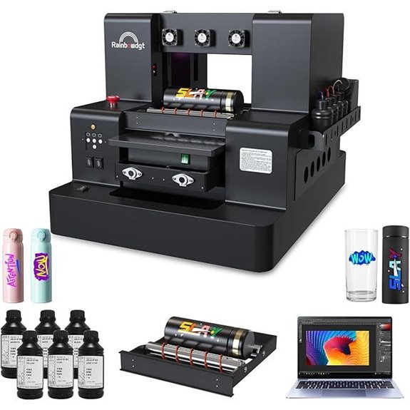 RainbowDGT UV Printer with Computer and Bottle Holder