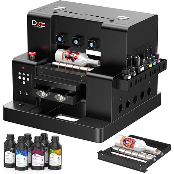 DXZ A4 UV Printer with White Ink and Vacuum Platform