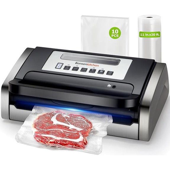 Bonsenkitchen Vacuum Sealer with Cutter & Bag Storage