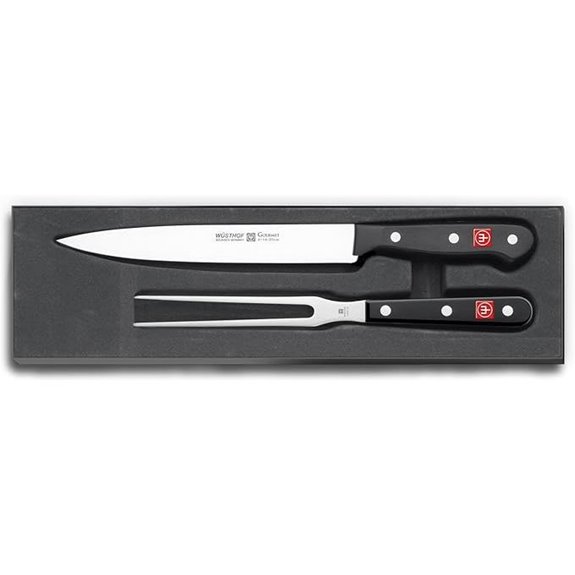 WÜSTHOF Gourmet 2-Piece Carving Knife Set,Black