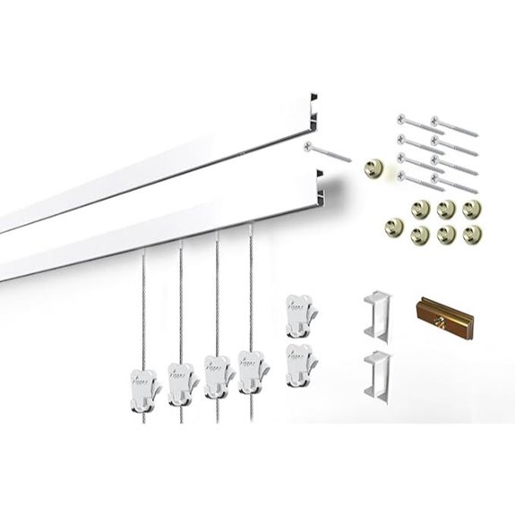 STAS Cliprail Wall-Mounted Picture Hanging System Set