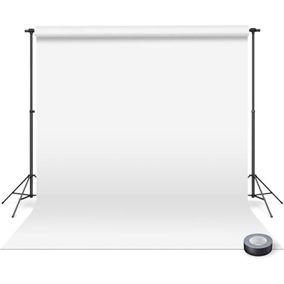 Denny Mfg White Photography Backdrop with Tape (86 in x 36 ft)