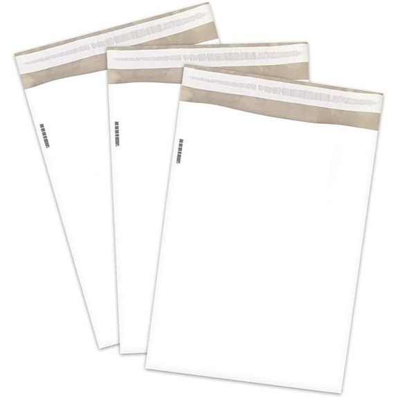 White Poly Mailers (100 Pack) Waterproof Self-Adhesive Envelopes