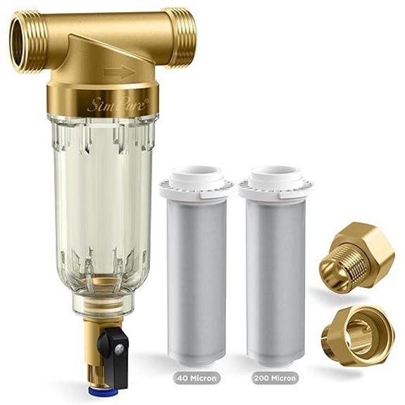 SimPure Whole House Sediment Water Filter (40/200 Micron)