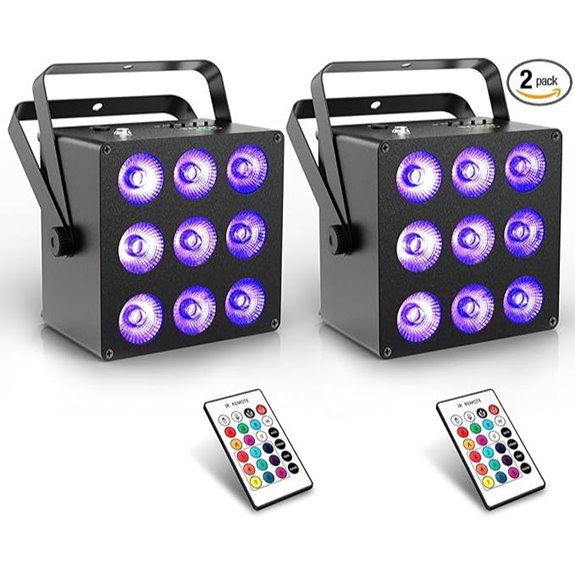 Rechargeable 54W RGBWA+UV Par Lights (2 Pack)
