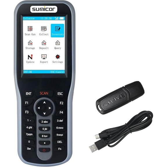 wireless barcode scanner with screen