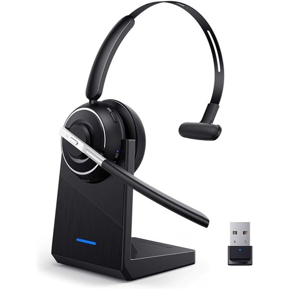 Wireless Bluetooth Headset with Microphone and Noise Cancellation