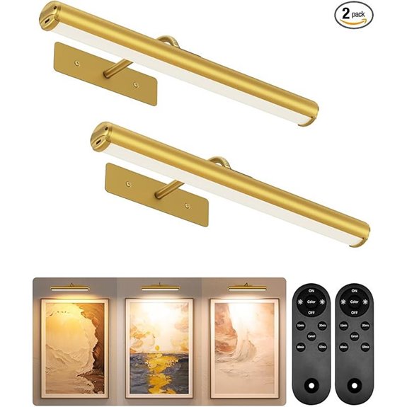 EZVALO Wireless Rechargeable LED Picture Lights (2 Pack)