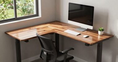 challenging corner desk setup