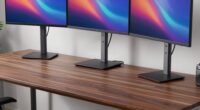 desk depth ensures stability
