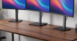desk depth ensures stability