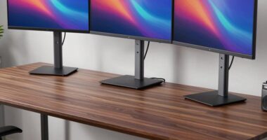 desk depth ensures stability