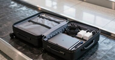 organized electronics travel cases