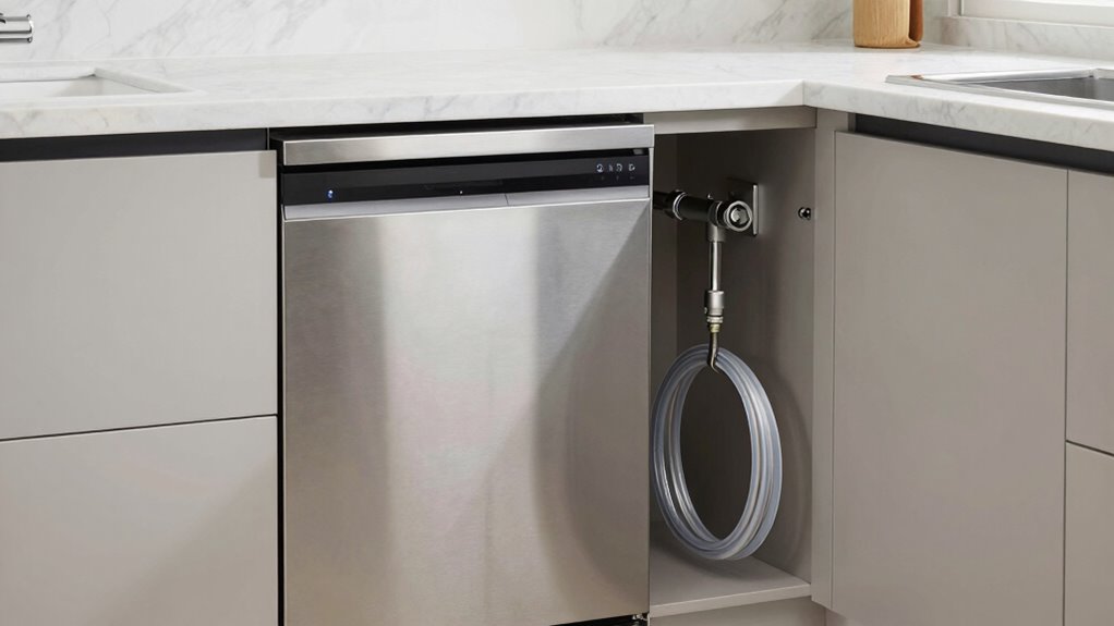proper dishwasher water line setup