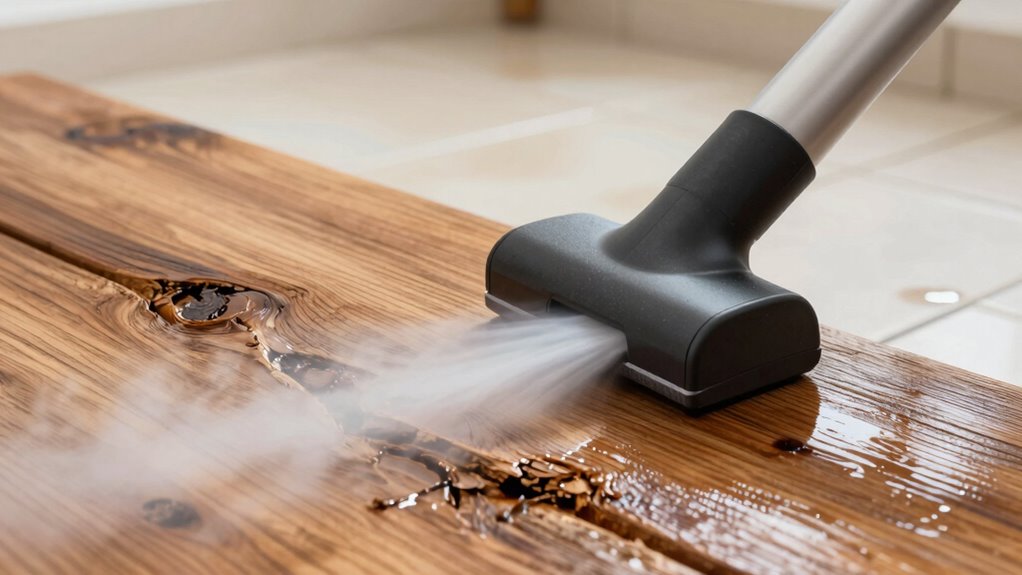 use steam cleaning cautiously