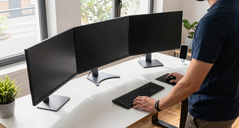10 Best L-Shaped Standing Desk for Multi-Monitor Setup in 2026