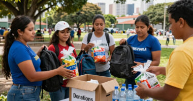 Venezuelans in Utah collect aid, press for pause on deportations after deadly quakes
