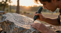 AI-Driven Creativity: Inside 'The Runestone Field' SVG Carving Animation